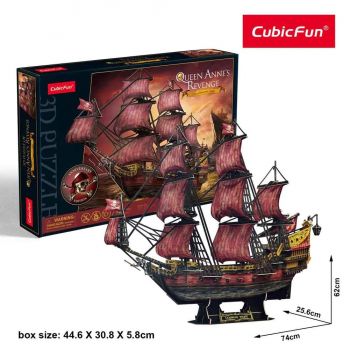 CubicFun Пъзел 3D Кораб Queen Anne's Anniversary Edition 391 ч. T4040h