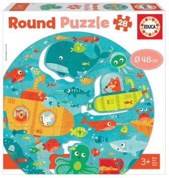 Пъзел кръгъл Educa 28 части Round Puzzle Under The Sea - 8412668189072 - Онлайн книжарница Ciela | Ciela.com