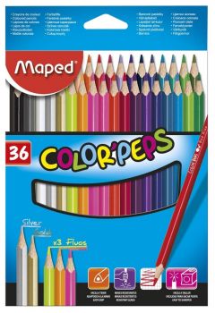 Цветни моливи Maped Color Peps - 36 цвята FSC - 3154148320173 - Онлайн книжарница Ciela | Ciela.com