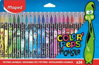 Флумастери Maped Color Peps Monster 24 цвята - 3154148454014 - Онлайн книжарница Ciela | Ciela.com