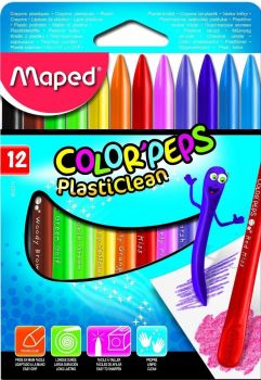 Пласти Пастели Maped Color Peps PlastiClean - 12 цвята - 3154148620112 - Онлайн книжарница Ciela | Ciela.com