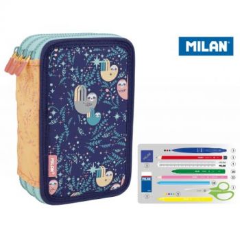 Троен несесер с ученически пособия Milan Cuddles Navy Blue - 8411574084099 - Онлайн книжарница Ciela | Ciela.com