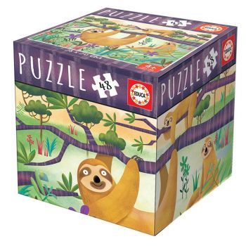 ПЪЗЕЛ EDUCA 48 ЧАСТИ MINI - BOX PUZZLE SLOTH  - Educa -  онлайн книжарница Сиела | Ciela.com