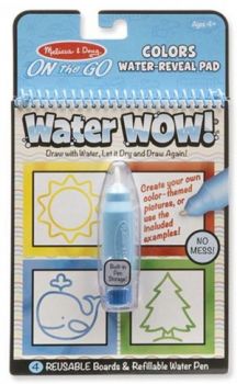 Книжка за оцветяване Вода УАУ! - Цветове и форми - Water Wow - Melissa & Doug - 000772194440 - Ciela.com