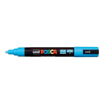 Перманентен маркер POSCA PC-5M объл връх 1.8-2.5 mm - Светлосин