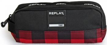 Несесер Replay - Stationery Team - квадратен - червено каре - БТС20 - 8715161108558 - Онлайн книжарница Ciela | Ciela.com