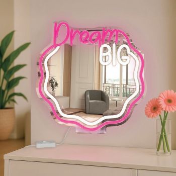 Огледало с LED лампа Legami - Home Sweet Home - It's A Sign - Dream Big