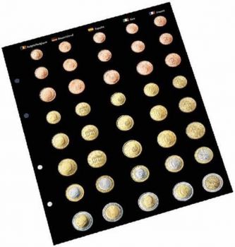 Илюстровани страници за албум за евромонети Leuchtturm Optima