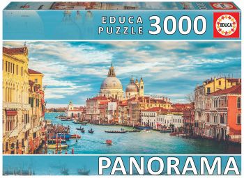 Панорамен пъзел Educa от 3000 части - Гранд канал Венеция - Онлайн книжарница Сиела | Ciela.com