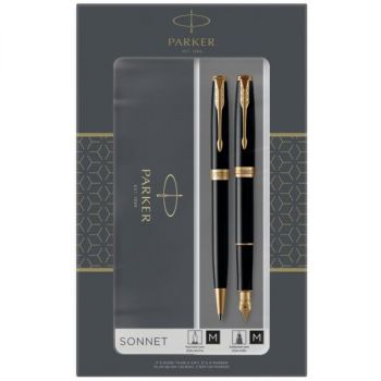 Комплект Химикалка и Писалка Паркер - Parker Royal Pen Sonnet Black GT - онлайн книжарница Сиела | Ciela.com