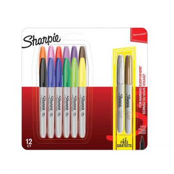 Комплект перманентни маркери Sharpie, 12 + 2 броя - Онлайн книжарница Сиела | Ciela.com