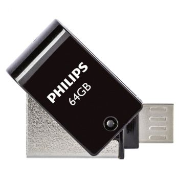 USB памет Philips 2.0 64 Gb 2in1 Flash Drive - 8720039510333 - Онлайн книжарница Ciela | Ciela.com