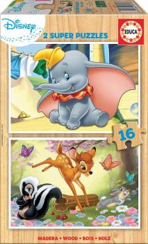 Пъзел Educa 2x16 части Disney Animals Dumbo+Bambi - 8412668180796 - Онлайн книжарница Ciela | Ciela.com