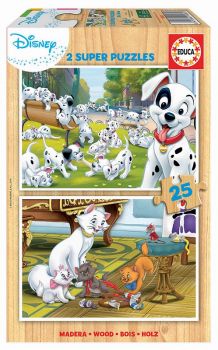 Пъзел Educa 2x25 части Disney Animals Dalmatians+Aristocats - 8412668180826 - Онлайн книжарница Ciela | Ciela.com