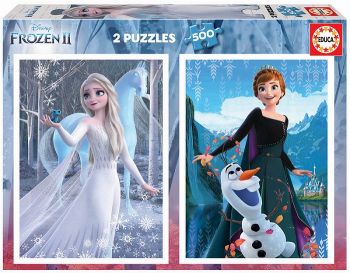 Пъзел Educa 2x500 части Frozen - 8412668190160 - Онлайн книжарница Ciela | Ciela.com