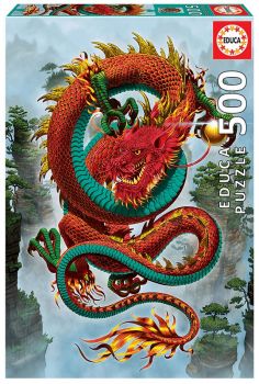 Пъзел Educa 500 части Good Fortune Dragon, Vincent Hie - 8412668190030 - Онлайн книжарница Ciela | Ciela.com
