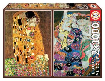 Пъзел Educa 2x1000 части Целувката Густав Климт - El Beso, La Virgen - Gustav Klimt - 8412668184886 - Онлайн книжарница Ciela | Ciela.com