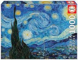 Пъзел Educa 1000 части THE STARRY NIGHT, VINCENT VAN GOGH - Онлайн книжарница Сиела | Ciela.com