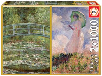 Пъзел Educa 2x1000 части MONET - Онлайн книжарница Сиела | Ciela.com