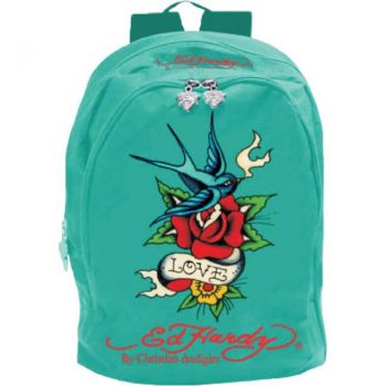 Раница Ed Hardy Misha Bird Flower тюркоаз - Онлайн книжарница Ciela | Ciela.com