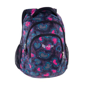 Pulse Раница Teens Universe на сърца - черно-розова - Онлайн книжарница Сиела | Ciela.com