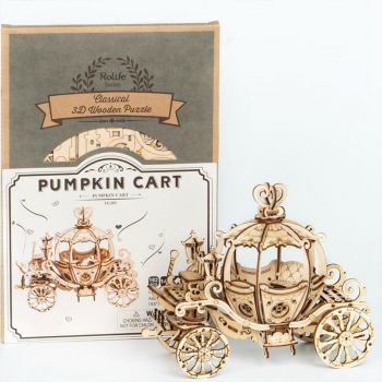 Дървен 3D Пъзел Pumpkin Cart Robotime - 6946785110067 - Онлайн книжарница Ciela | Ciela.com