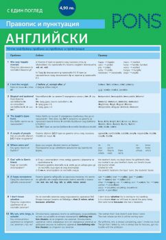 С един поглед - Правопис и пунктуация - Английски език - PONS - Онлайн книжарница Ciela | Ciela.com