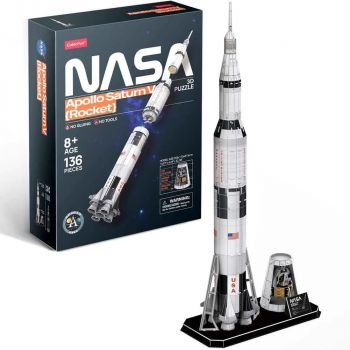 CubicFun Пъзел 3D NASA Ракета Apollo Saturn V 136 ч. DS1059h