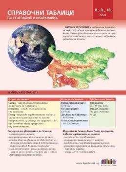 Справочни таблици по география и икономика за 8., 9. и 10. клас - БГ Учебник - 9786191872596 - Онлайн книжарница Ciela | ciela.com