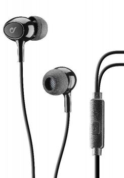 Стерео слушалки с микрофон - Cellularline Acoustic Black In-Ear - Онлайн книжарница Сиела | Ciela.com