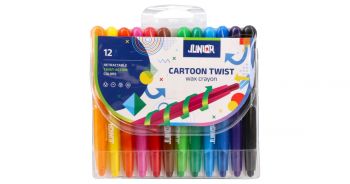 Пастели Junior Cartoon Twist восъчни, 12 броя - 8600828162908 - Онлайн книжарница Ciela | ciela.com