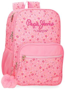 Ученическа раница Pepe Jeans Alenka Pink с две отделения и преден джоб - 8435692781937 - Онлайн книжарница Ciela | ciela.com
