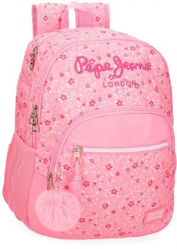 Ученическа раница Pepe Jeans Alenka Pink с две отделения - 8435692781968 - Онлайн книжарница Ciela | ciela.com
