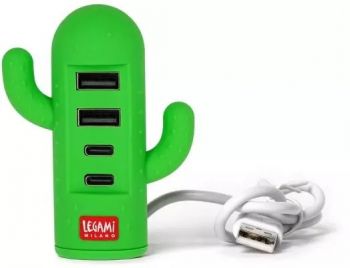 USB и Type-C Hub с 4 порта Legami - Star Tech Cactus - 8052694017392 - Онлайн книжарница Ciela | ciela.com