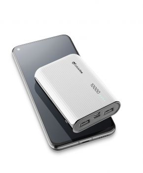 Външна батерия Cellularline Power Tank 10000 mAh - Бяла