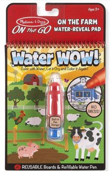 Книжка за оцветяване Вода УАУ! - Ферма - Water Wow Farm - Melissa & Doug - 000772192323 - онлайн книжарница Сиела | Ciela.com