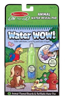 Книжка за оцветяване Вода УАУ! - Животни - Water Wow - Animals - Melissa & Doug - 000772153768 - онлайн книжарница Сиела | Ciela.com