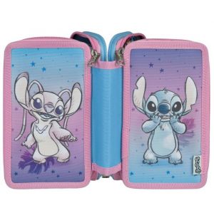 Ученически несесер - Undercover - Scooli - Lilo&Stitch - с три отделения - 4043946326854 - Онлайн книжарница Ciela | ciela.comа