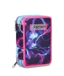 Несесер - Seven - ElectricVibe - 3 ципа - пълен - 8055714328850 - Онлайн книжарница Ciela | ciela.comа