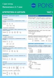 С един поглед Математика в 5.-7. клас - част 1 Аритметика и алгебра - 9789543441402 - PONS - Онлайн книжарница Ciela | ciela.com