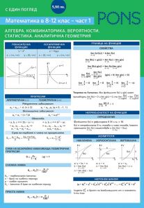 С един поглед Математиката в 8-12. клас 1 Алгебра Комбинато - PONS - Онлайн книжарница Ciela | Ciela.com