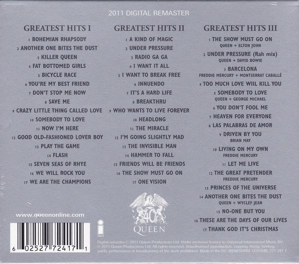 Queen ‎- Greatest Hits I II & III - The Platinum Collection - 3 CD