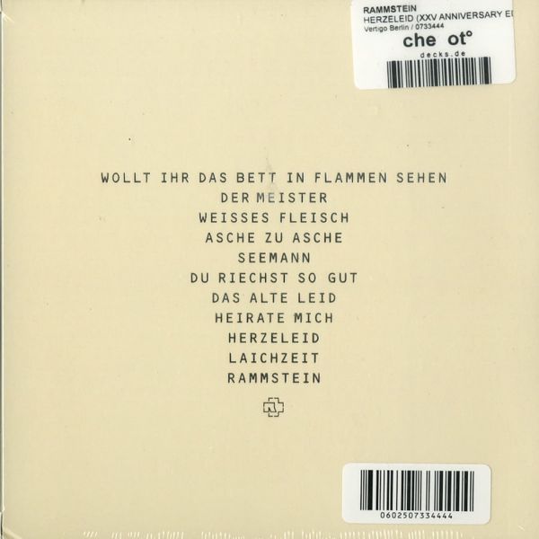 Rammstein - Herzeleid XXV - CD】 • Цена | Ciela.com
